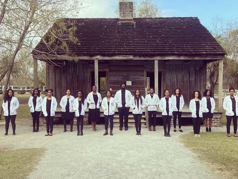 Tulane black medical students at the Whitney Plantation