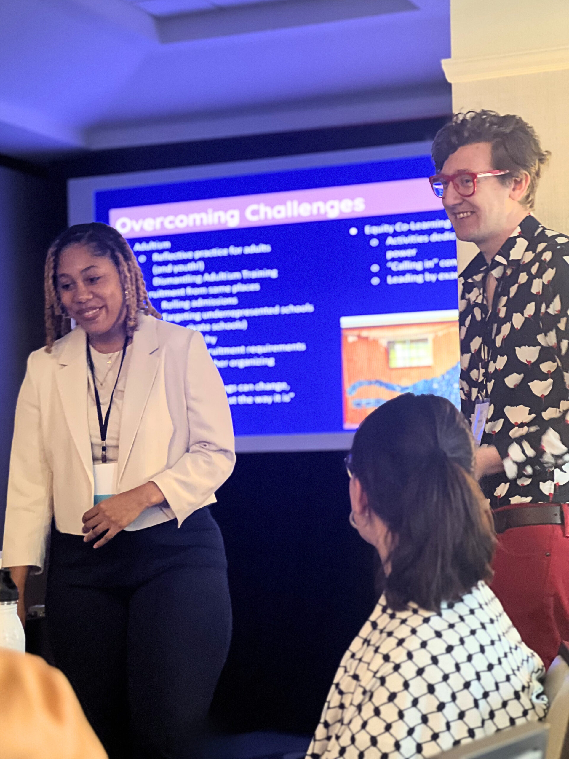 Two members of the VPI team present at a conference on violence prevention research